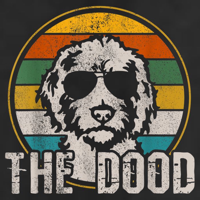 Goldendoodle The Dood Vintage Retro Dog Golf Towel