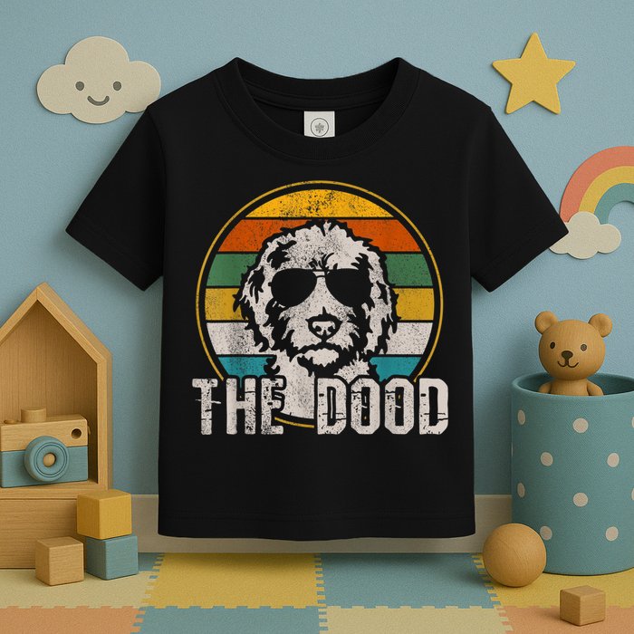Goldendoodle The Dood Vintage Retro Dog Toddler T-Shirt