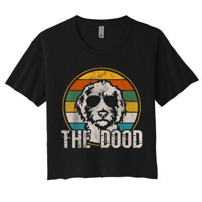 Goldendoodle The Dood Vintage Retro Dog Crop Top