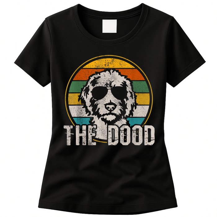 Goldendoodle The Dood Vintage Retro Dog Womens T-Shirt