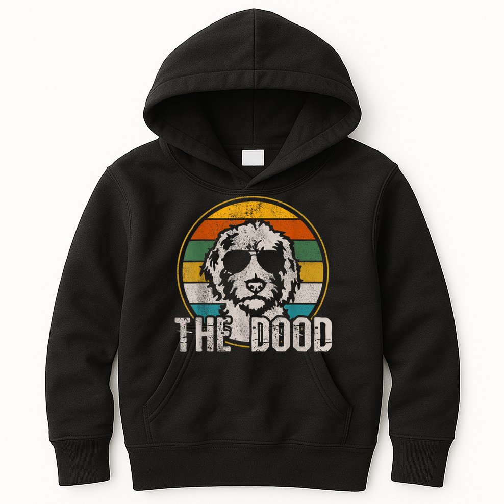 Goldendoodle The Dood Vintage Retro Dog Kids Hoodie