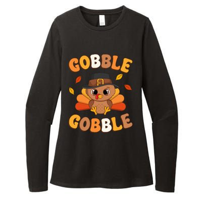 Gobble Turkey Day Happy Thanksgiving Womens CVC Long Sleeve Shirt