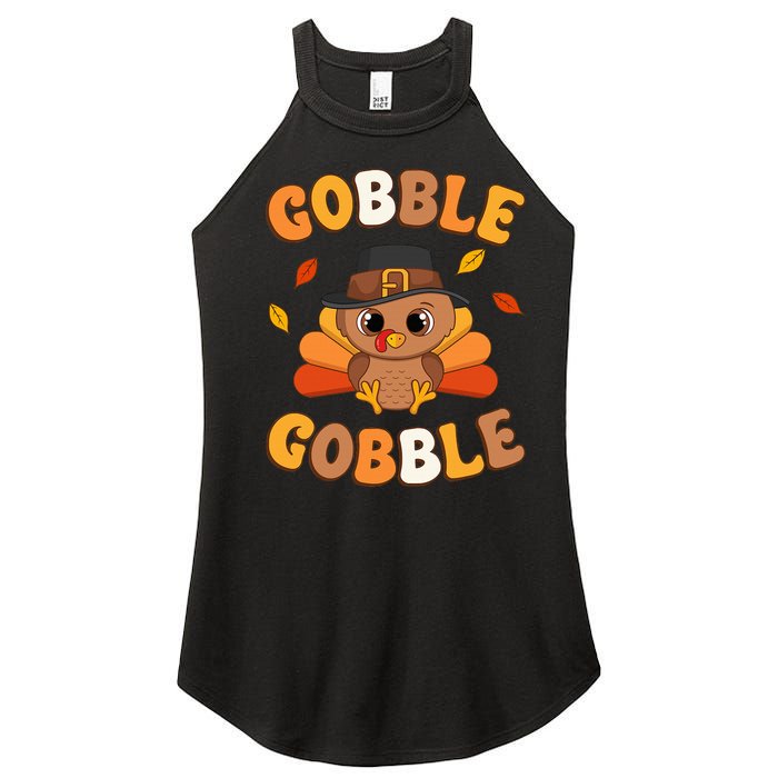 Gobble Turkey Day Happy Thanksgiving Women’s Perfect Tri Rocker Tank