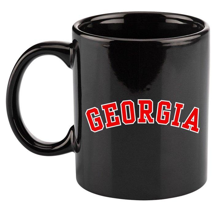 Georgia Throwback Design 11oz C Handle Ceramic Mug