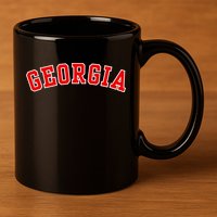Georgia Throwback Design 11oz C Handle Ceramic Mug