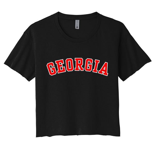 Georgia Throwback Design Crop Top