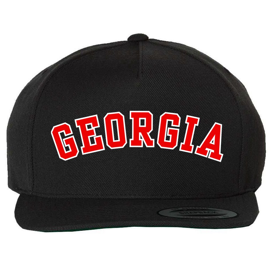 Georgia Throwback Design Wool Snapback Cap