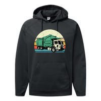 Garbage Truck Dump Trash Collector Recycling Lover Performance Fleece Hoodie