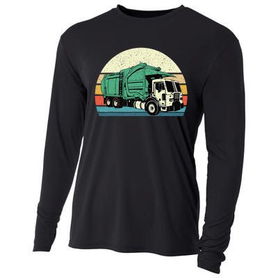 Garbage Truck Dump Trash Collector Recycling Lover Cooling Performance Long Sleeve Crew