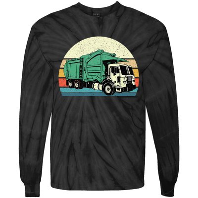 Garbage Truck Dump Trash Collector Recycling Lover Tie-Dye Long Sleeve Shirt