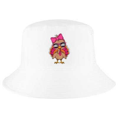 Gobble Turkey Day Happy Thanksgiving Girl Cool Comfort Performance Bucket Hat