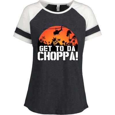 Get To Da Choppa Enza Ladies Jersey Colorblock Tee