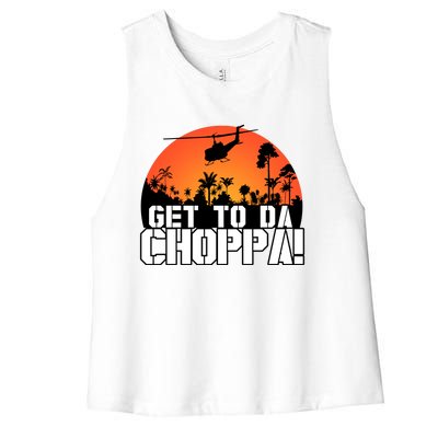 Get To Da Choppa Women's Racerback Cropped Tank