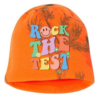 Groovy Test Day Teacher Testing Day Exam End of Year Kati - Camo Knit Beanie