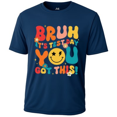 Groovy Testing Day Teacher Bruh ItS Test Day You Got This Cooling Performance Crew T-Shirt