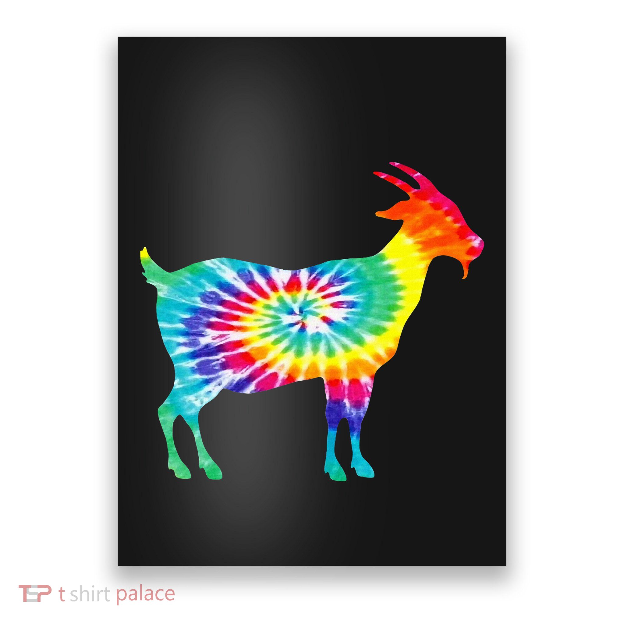 Goat Tie Dye Silhouette Poster