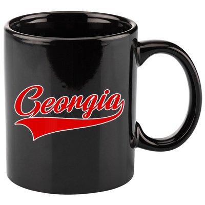 Georgia Throwback Design 11oz C Handle Ceramic Mug