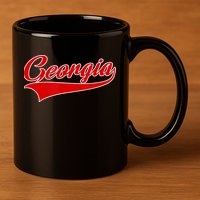 Georgia Throwback Design 11oz C Handle Ceramic Mug