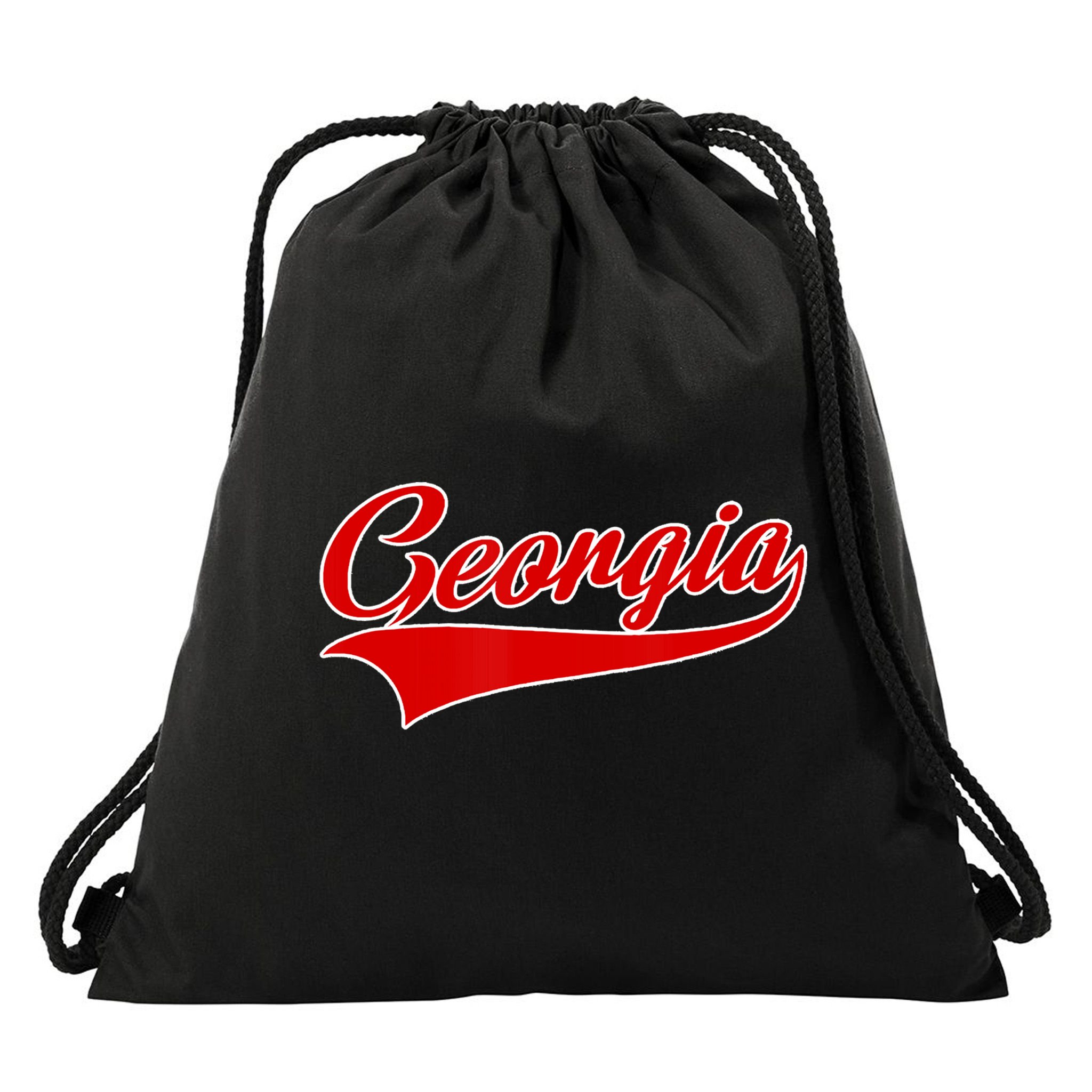 Georgia Throwback Design Drawstring Bag
