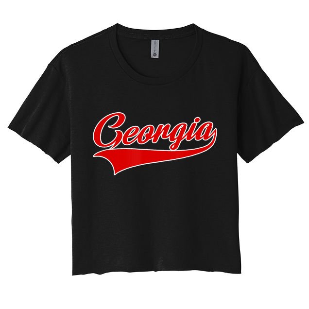 Georgia Throwback Design Crop Top