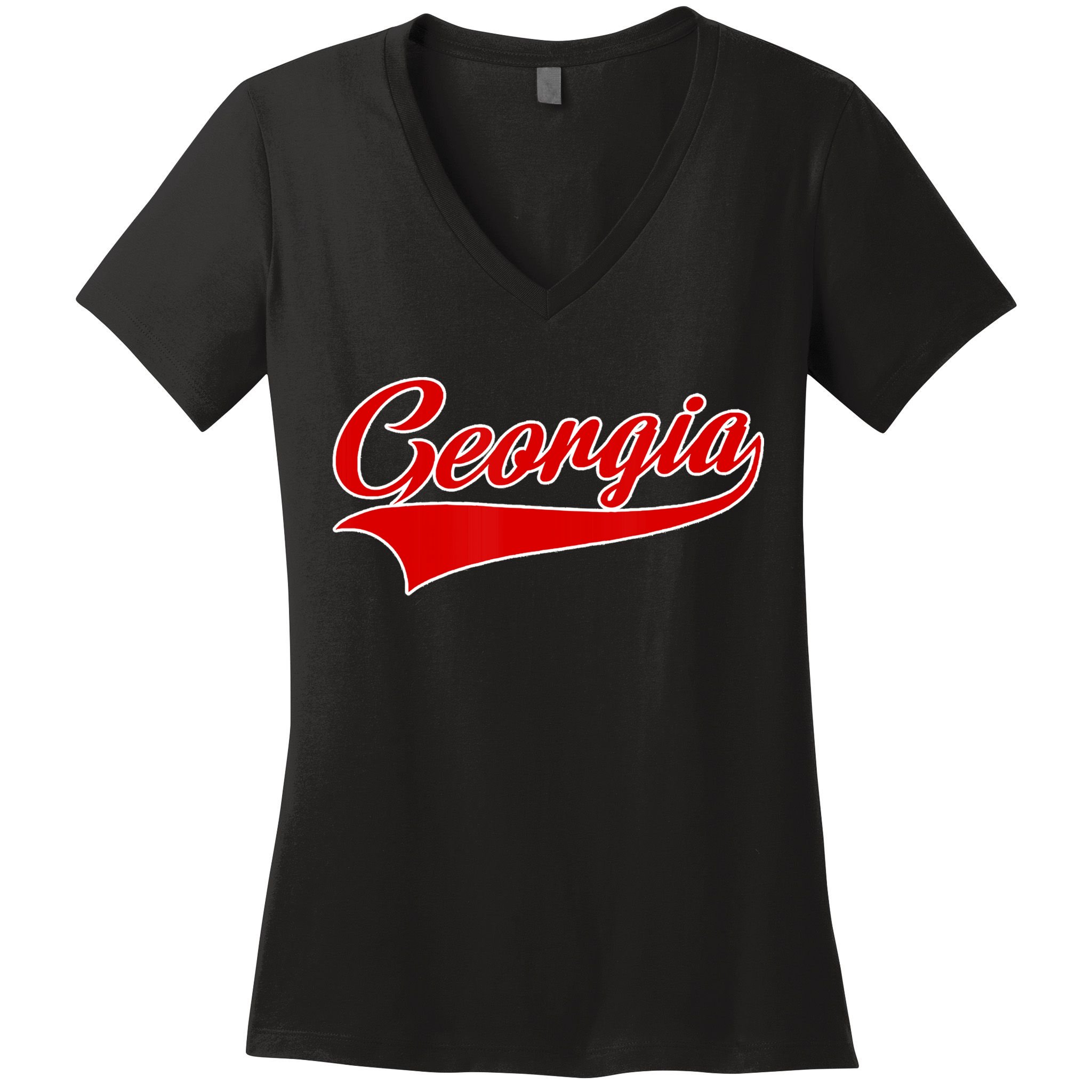 Georgia Throwback Design Women's V-Neck T-Shirt