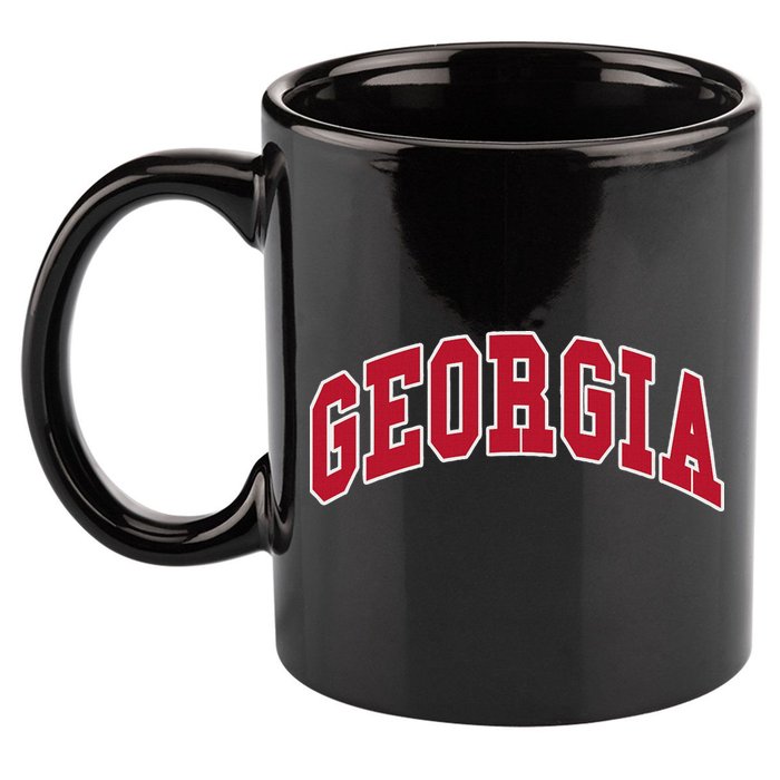 Georgia Throwback Design Classic 11oz C Handle Ceramic Mug