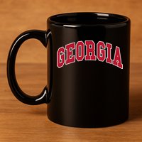 Georgia Throwback Design Classic 11oz C Handle Ceramic Mug