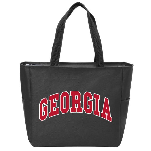 Georgia Throwback Design Classic Zip Tote Bag