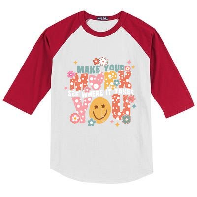 Groovy The Dot Day Make Your Mark See Where It Takes You Dot Gift Kids Colorblock Raglan Jersey