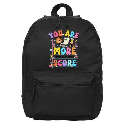 Groovy Testing Day Teacher You Are More Than A Test Score 16 in Basic Backpack