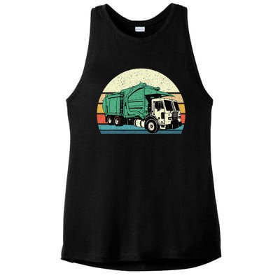 Garbage Truck Dump Trash Collector Recycling Lover Ladies PosiCharge Tri-Blend Wicking Tank