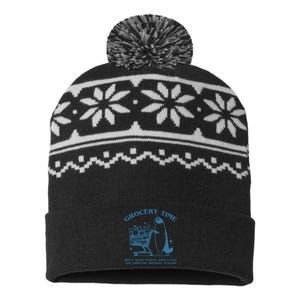 Grocery Time Dont Trust People Who Leave The Grocery Without Snacks USA-Made Snowflake Beanie