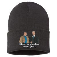 Give The Daddies Some Juice Funny Sustainable Knit Beanie