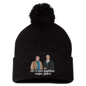 Give The Daddies Some Juice Funny Pom Pom 12in Knit Beanie