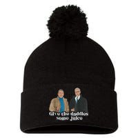 Give The Daddies Some Juice Funny Pom Pom 12in Knit Beanie