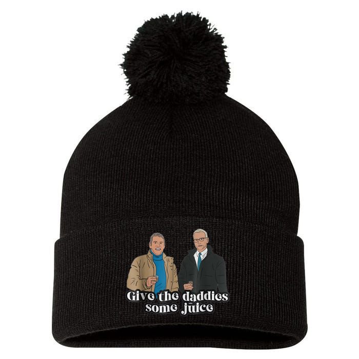 Give The Daddies Some Juice Funny Pom Pom 12in Knit Beanie