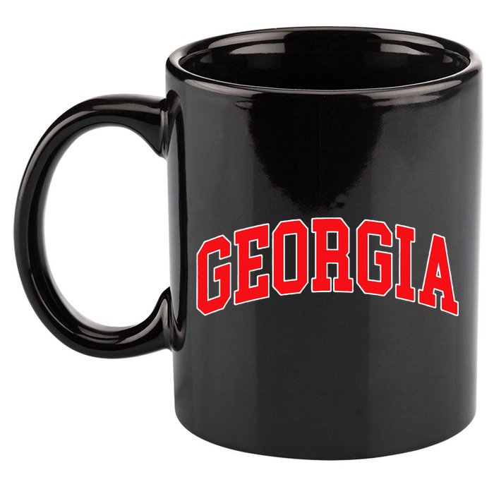 Georgia Throwback Design Classic 11oz C Handle Ceramic Mug