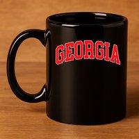 Georgia Throwback Design Classic 11oz C Handle Ceramic Mug