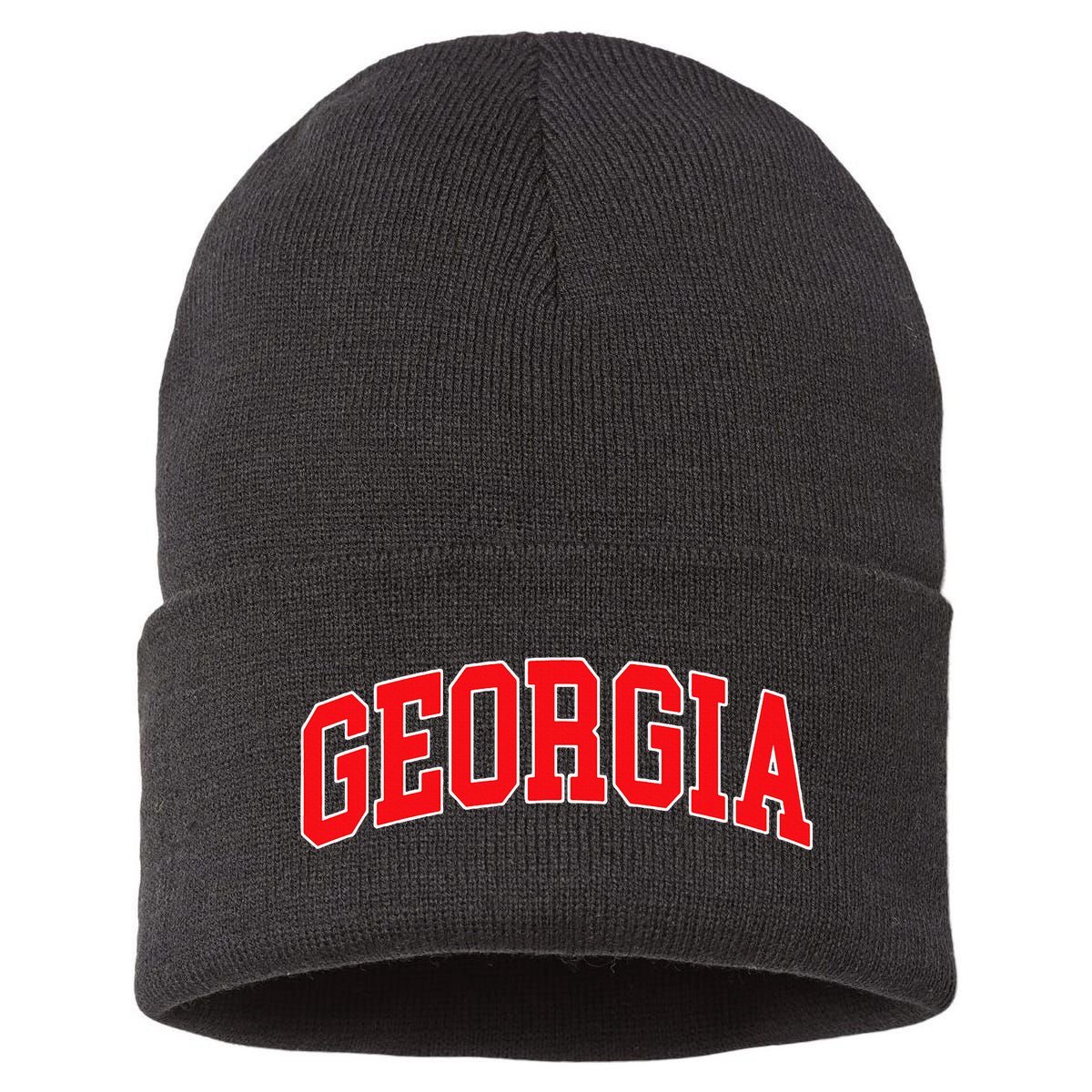 Georgia Throwback Design Classic Sustainable Knit Beanie