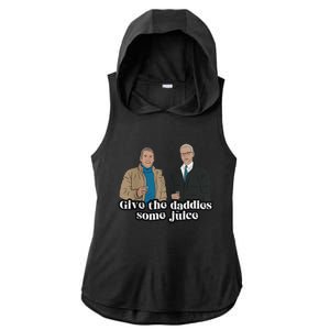 Give The Daddies Some Juice Funny Ladies PosiCharge Tri-Blend Wicking Draft Hoodie Tank