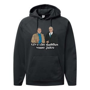 Give The Daddies Some Juice Funny Performance Fleece Hoodie