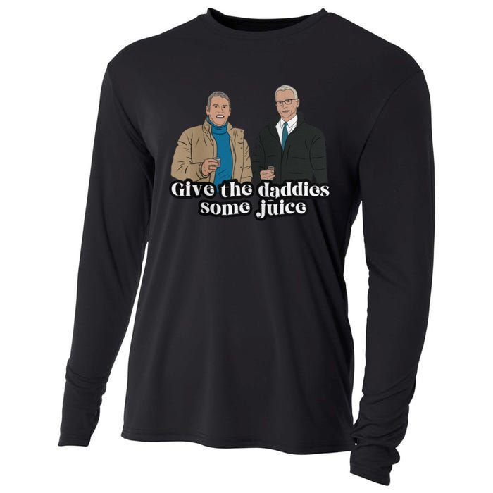 Give The Daddies Some Juice Funny Cooling Performance Long Sleeve Crew