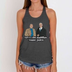 Give The Daddies Some Juice Funny Women's Knotted Racerback Tank