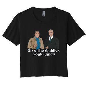 Give The Daddies Some Juice Funny Women's Crop Top Tee