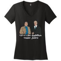 Give The Daddies Some Juice Funny Women's V-Neck T-Shirt