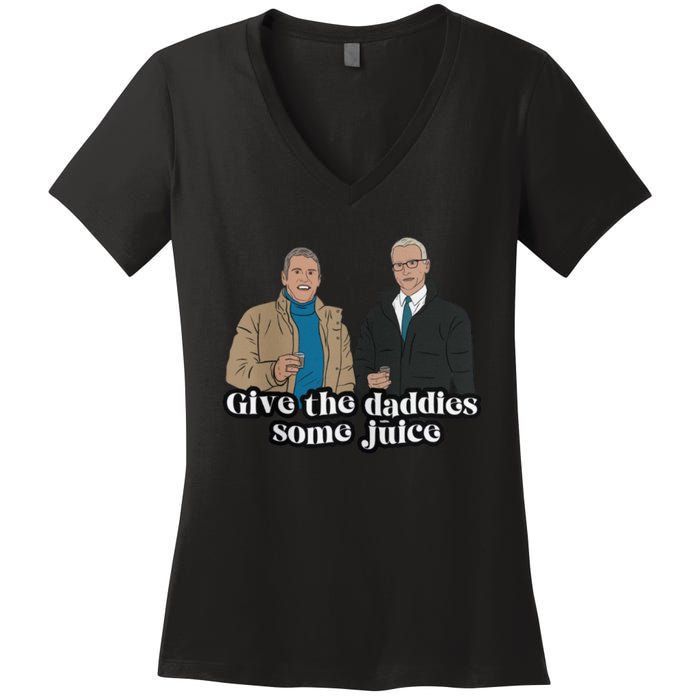 Give The Daddies Some Juice Funny Women's V-Neck T-Shirt