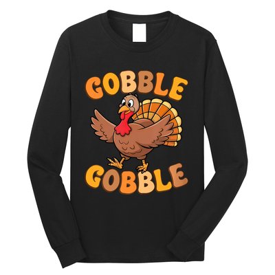 Gobble Turkey Day Thanksgiving Family Turkey Trot 2024 Long Sleeve Shirt