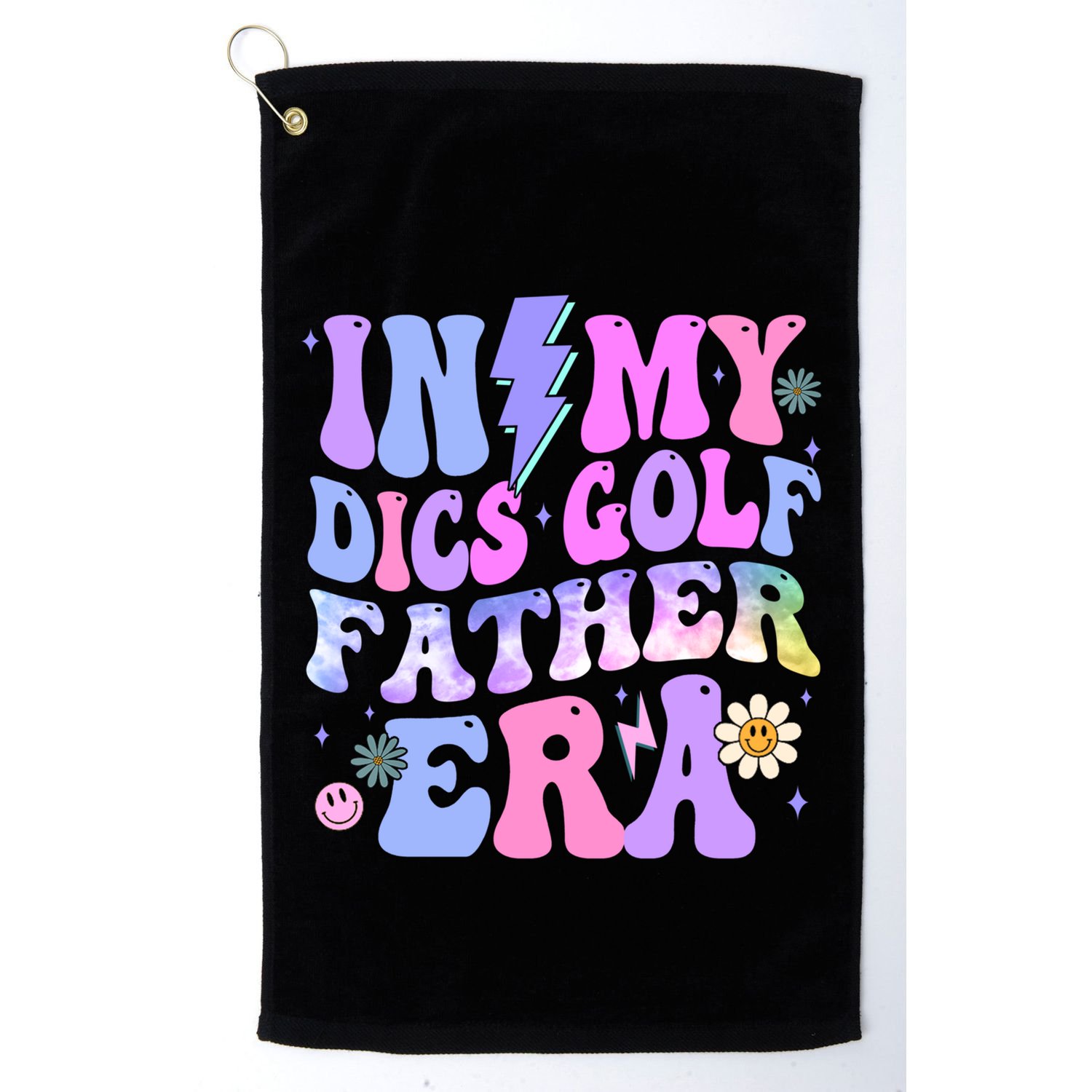 Groovy Tie Dye In My Dics Dics Golf Father Era Gift Golf Towel