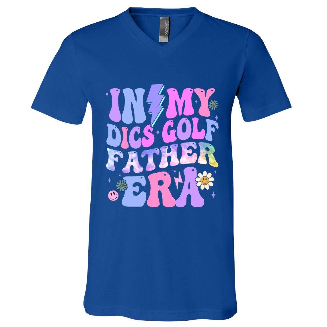 Groovy Tie Dye In My Dics Dics Golf Father Era Gift V-Neck T-Shirt