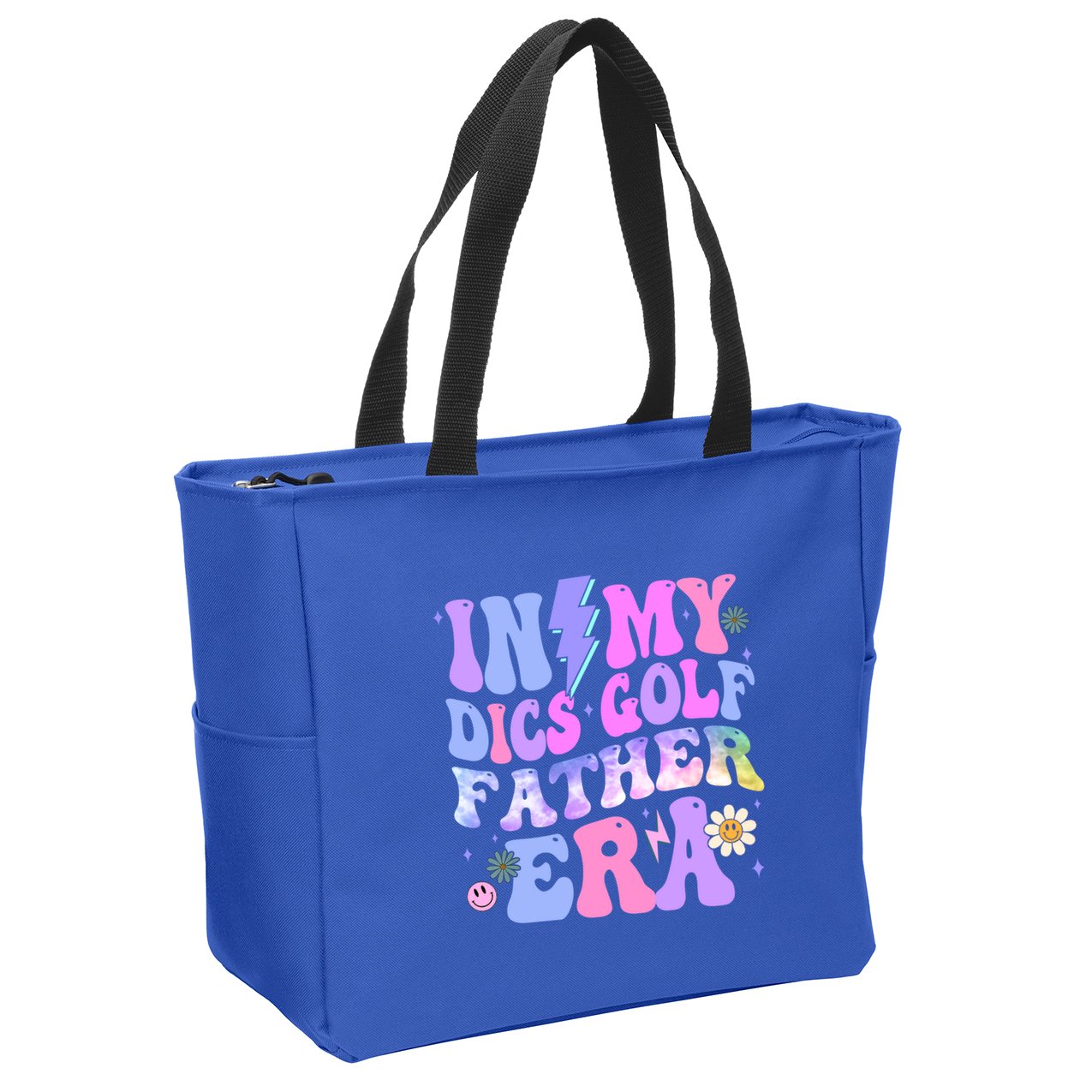 Groovy Tie Dye In My Dics Dics Golf Father Era Gift Zip Tote Bag